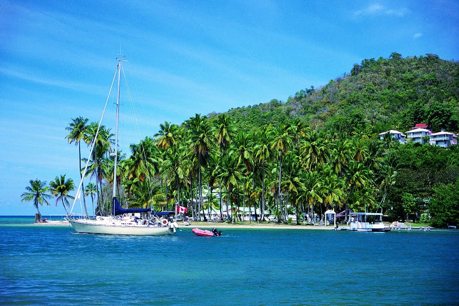 Marigot Bay, West coast, near Castries, Saint Lucia